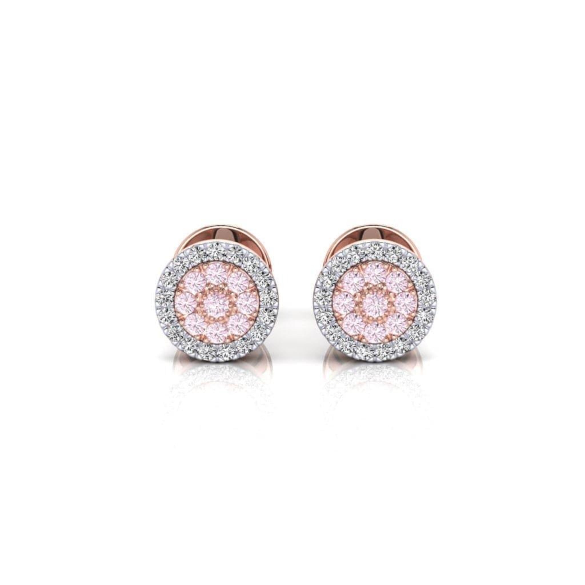 Eminence Pinks Diamond Disc Earrings - Rosendorff Diamond Jewellers
